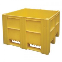 Пластиковый контейнер (box pallet) 1200х1000х740 сплошной на полозьях