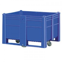 Пластиковый контейнер (box pallet) 1200х1000х900 сплошной на колесах