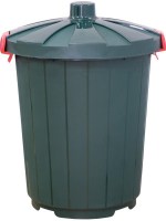 Пластиковый мусорный бак  с крышкой 105 л, зеленый