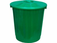 Мусорный пластиковый бак 50 литров зеленый
