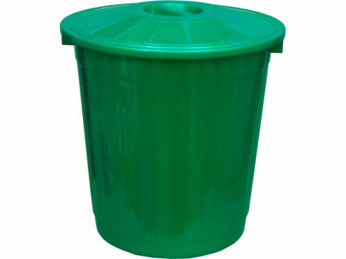 Мусорный бак 50 литров зеленый пластик